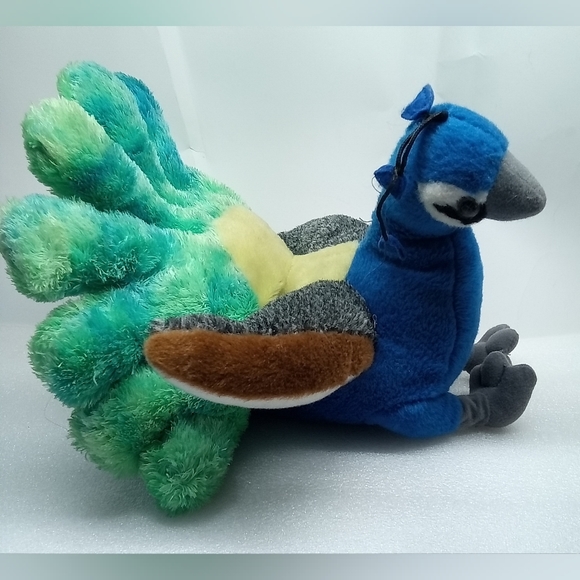 Wild Republic Peacock Bird Plush Stuffed Animal Colorful 12 Inch 2014. - Picture 4 of 12